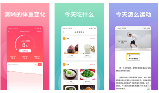 减肥小秘书APP：清晰的让你检测个人体重动态实时更新的手机软件